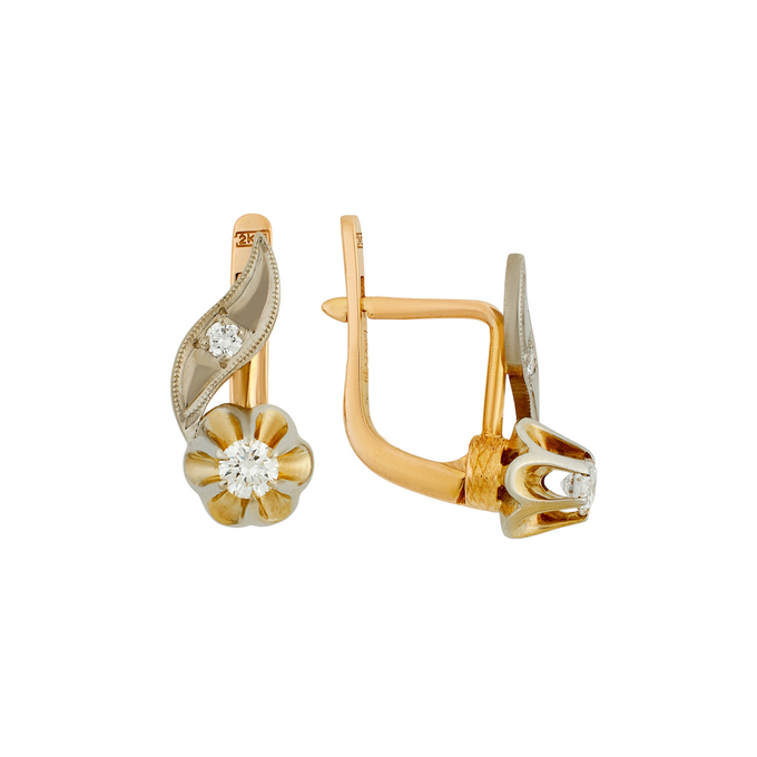 Серьги из золота 585 пробы с бриллиантами, Л 0515 5770 за 93100
