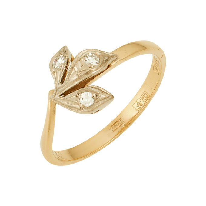 Кольцо из золота 750 пробы c бриллиантами, Л 2213 2034 за 50800