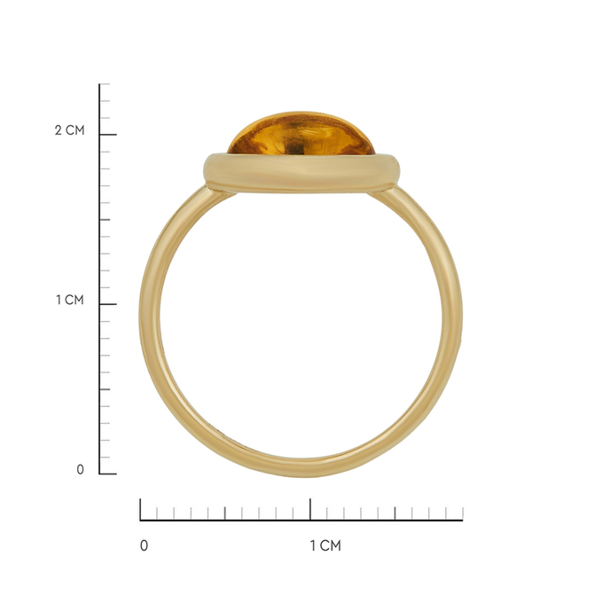 Кольцо из золота 585 пробы c цитрином, Л 7601 6805 за 26480