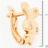 Серьги из красного золота 585 пробы c фианитами