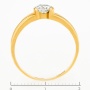 Кольцо из желтого золота 585 пробы c 1 бриллиантом Л60009953 фото 4