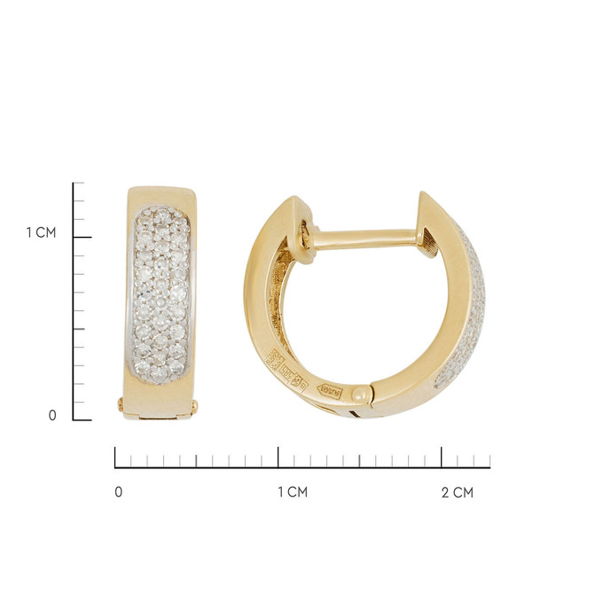 Серьги из золота 585 пробы с бриллиантами, Л 5104 3359 за 37200