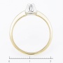 Кольцо из комбинированного золота 585 пробы c 1 бриллиантом Л47065561 фото 4