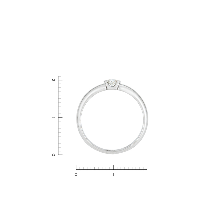 Кольцо из золота 585 пробы c 1 бриллиантом, Л 6201 8256 за 27920