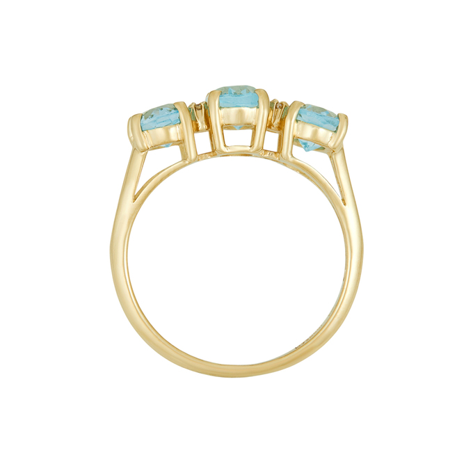 Кольцо из золота 585 пробы c топазами и бриллиантами, Л 2811 8983 за 49200