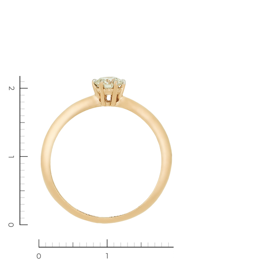 Кольцо из красного золота 585 пробы c 1 бриллиантом, Л16147400 за 25830