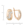 Серьги из золота 585 пробы c фианитами
