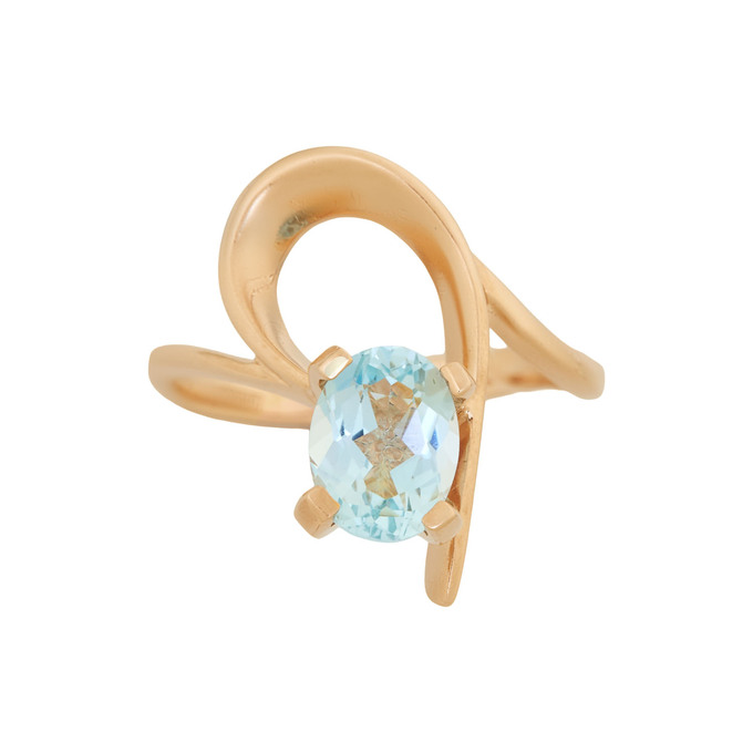 Кольцо из золота 585 пробы c топазом, Л 2808 5261 за 44160