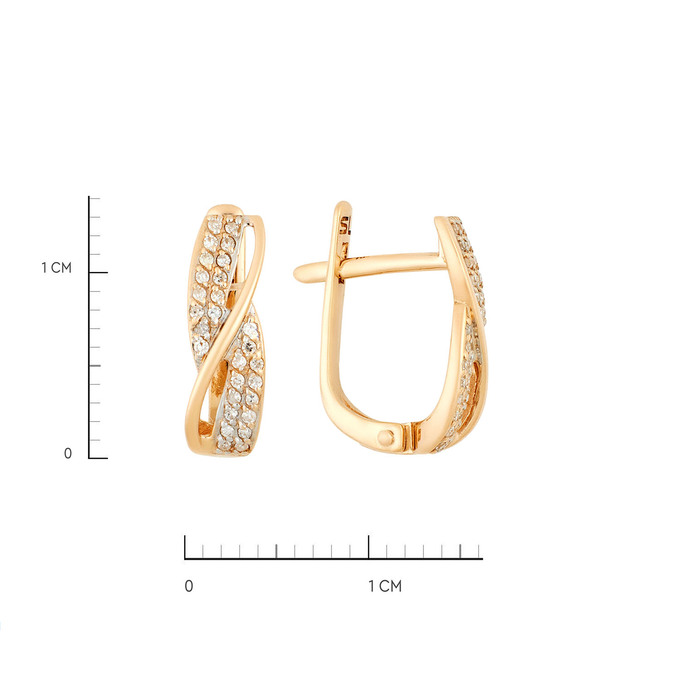 Серьги из золота 585 пробы с бриллиантами, Л 7301 8101 за 25200
