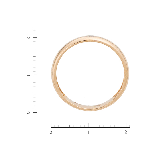 Кольцо из красного золота 585 пробы c 1 бриллиантом, Л16150597 за 16400