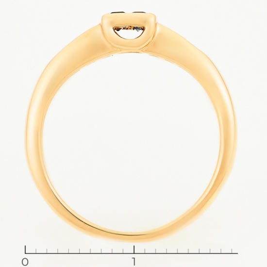 Кольцо из красного золота 585 пробы c 6 бриллиантами и 4 сапфирами, Л36059794 за 13000