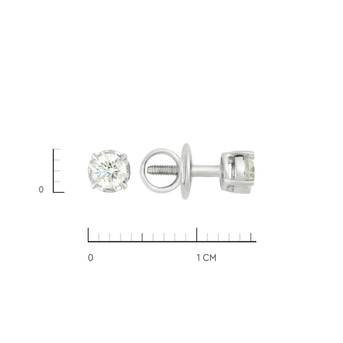 Серьги из золота 585 пробы с бриллиантами, Л 1912 1455 за 42000