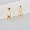 Серьги из золота 750 пробы c 8 бриллиантами