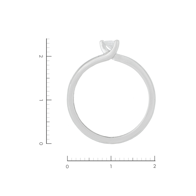 Кольцо из золота 585 пробы c 1 бриллиантом, Л 4807 0752 за 12800