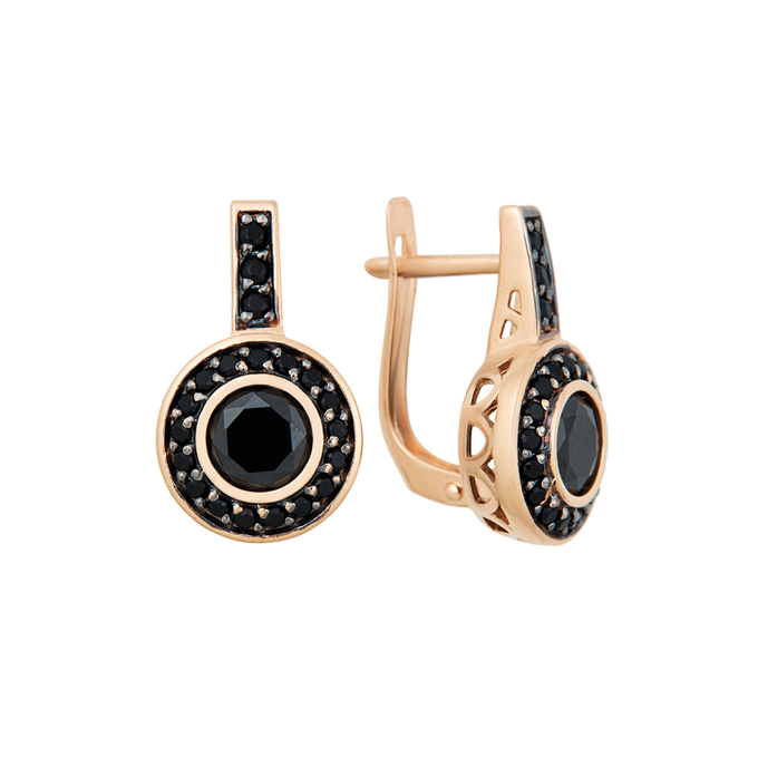 Серьги из золота 585 пробы c синтетическими камнями, К 0000 3485 за 49300