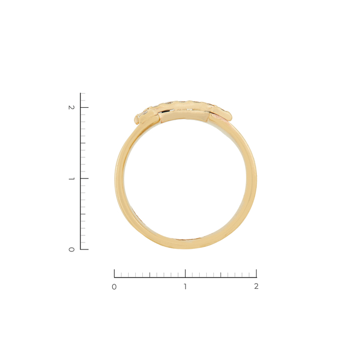 Кольцо из желтого золота 585 пробы c 13 бриллиантами, Л 2413 8367 за 55000