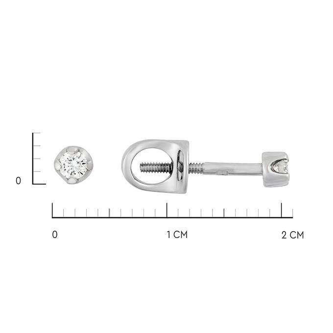 Серьги из золота 585 пробы с бриллиантами, Л 4709 2335 за 19500