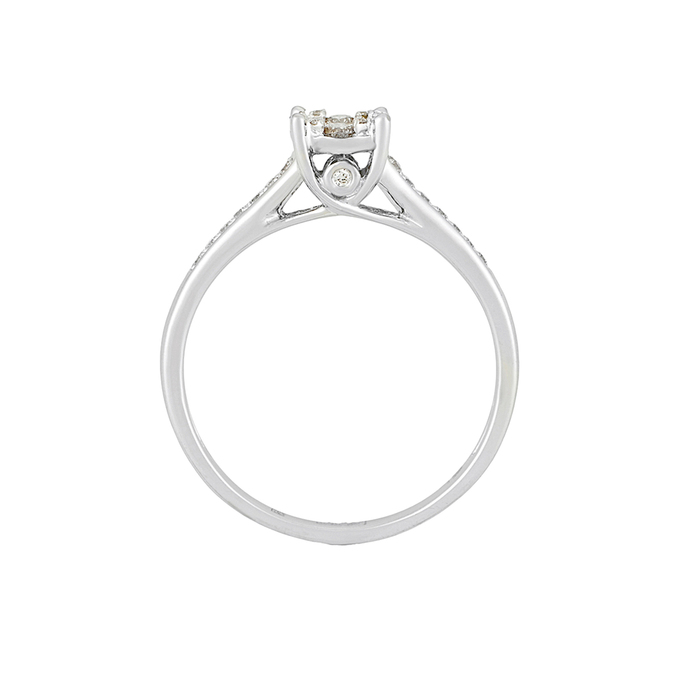 Кольцо из золота 585 пробы c бриллиантами