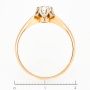 Кольцо из комбинированного золота 583 пробы c 1 бриллиантом Л45046142 фото 4