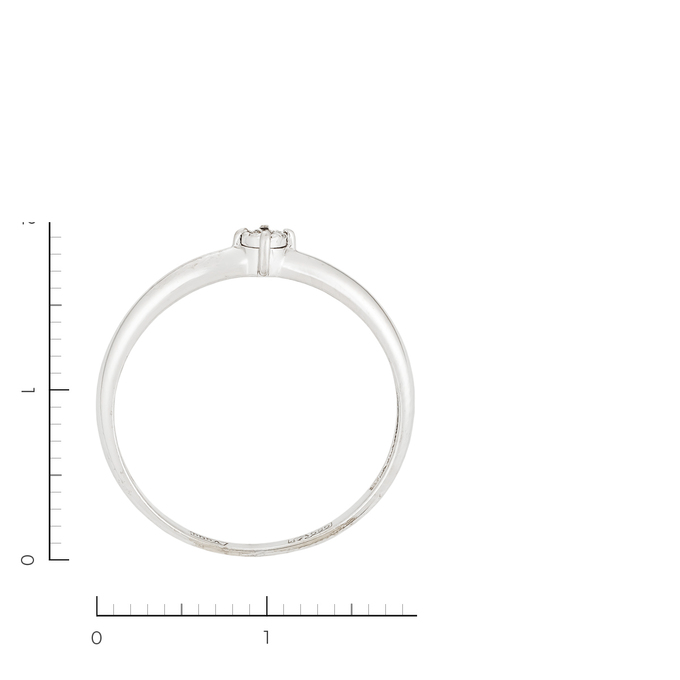 Кольцо из золота 585 пробы c 8 бриллиантами, Л 2211 9781 за 10320