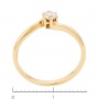 Кольцо из желтого золота 585 пробы c 1 бриллиантом Л76008132 фото 3