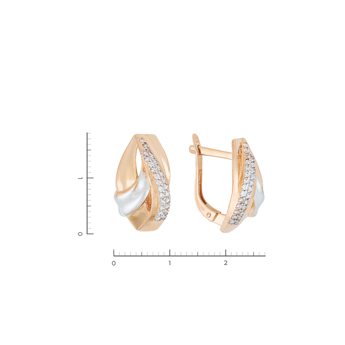 Серьги из золота 585 пробы c 52 фианитами, Л 4807 0809 за 26640