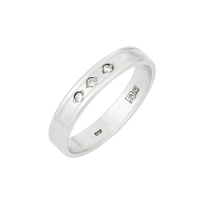 Кольцо из золота 585 пробы c бриллиантами