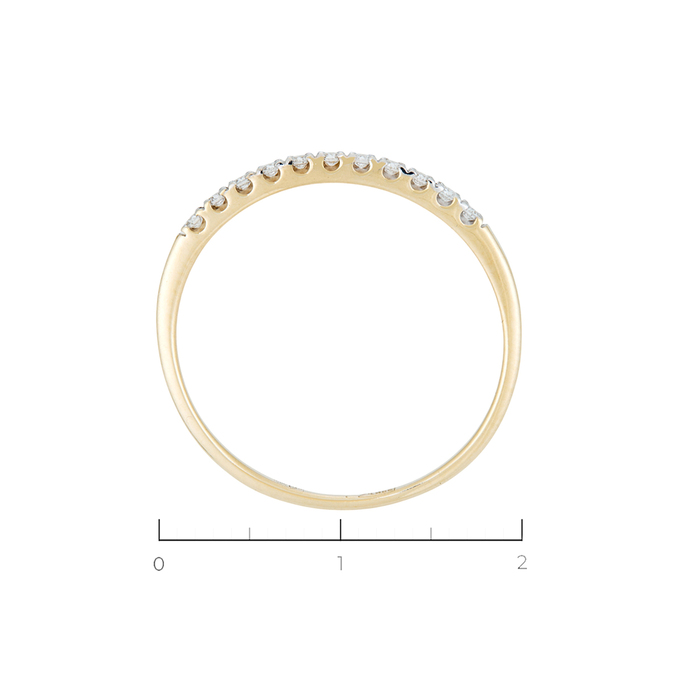 Кольцо из золота 585 пробы c 11 бриллиантами