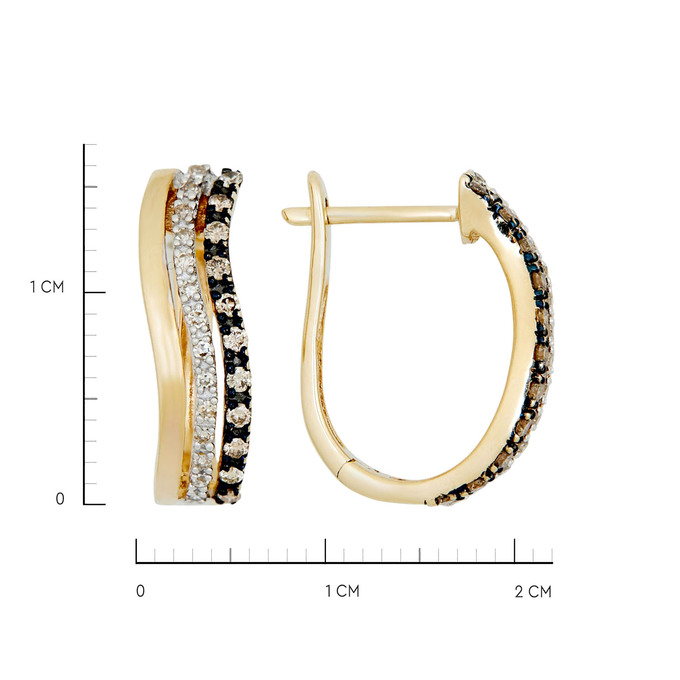 Серьги из золота 585 пробы с бриллиантами, Л 1613 8143 за 49600