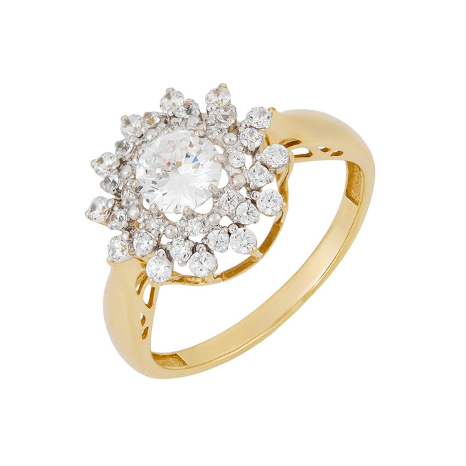 Серьги из золота 585 пробы c фианитами, Л 7502 4749 за 23200