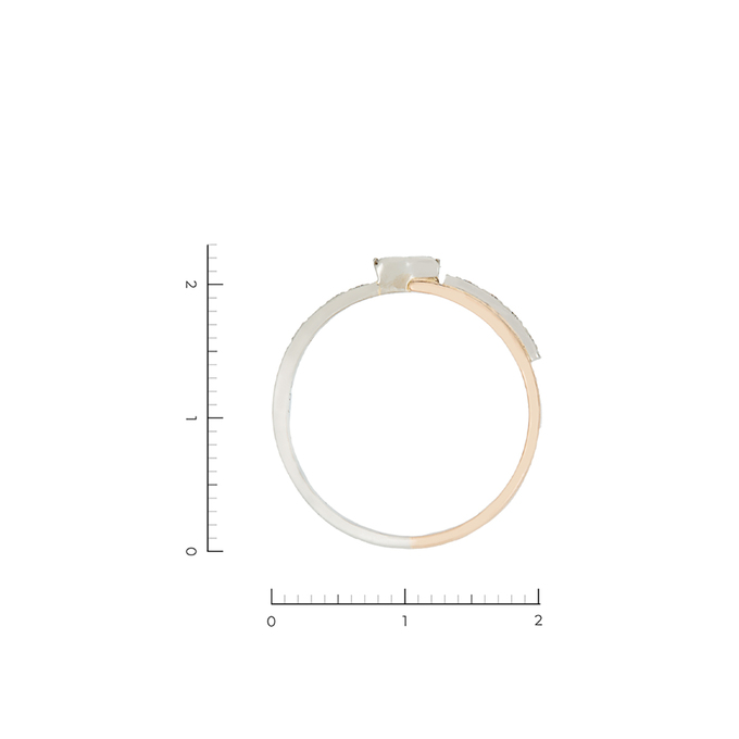 Кольцо из золота 585 пробы c 10 бриллиантами