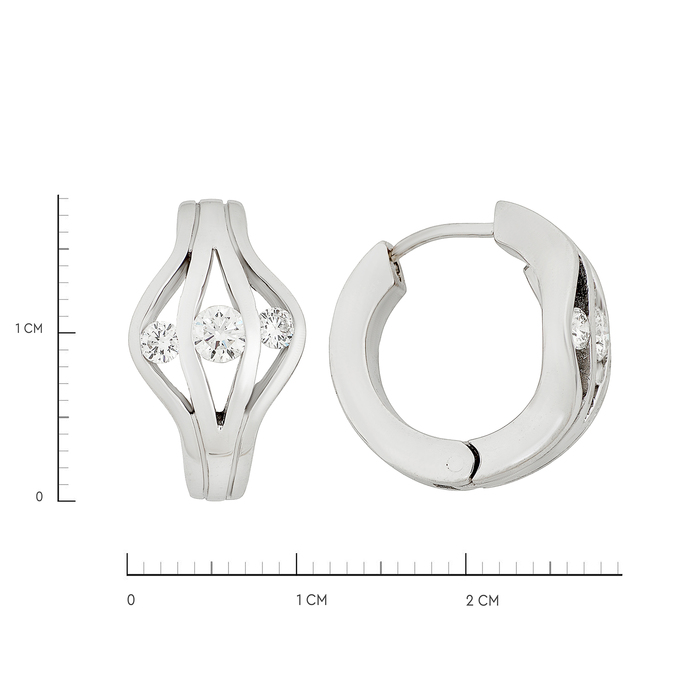 Серьги из золота 750 пробы с бриллиантами, Ц О007 3860 за 170000