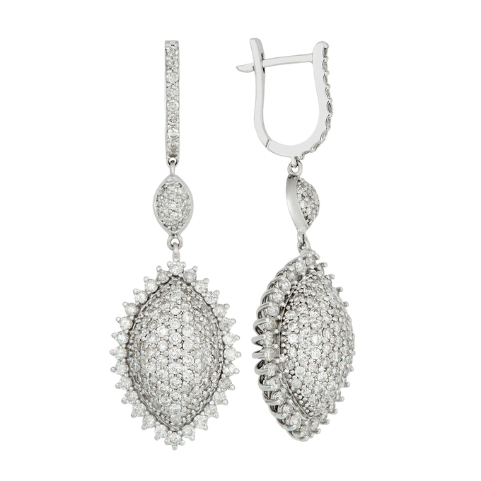 Серьга из золота 750 пробы с бриллиантами, Л 1116 1982 за 105000