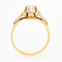 Кольцо из комбинированного золота 750 пробы c 3 бриллиантами Л45042800 фото 3