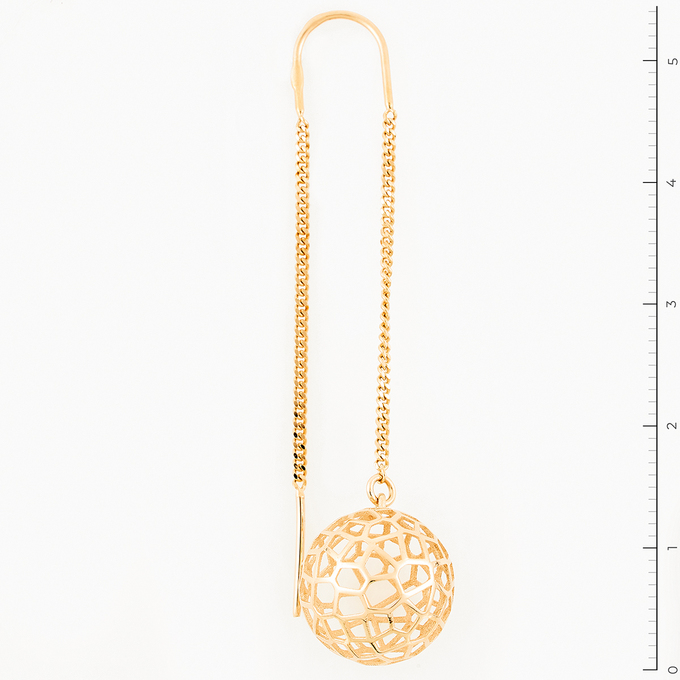 Серьги из красного золота 585 пробы