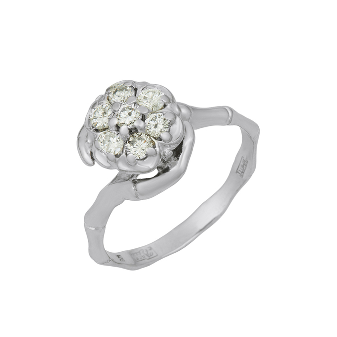 Кольцо из золота 585 пробы c бриллиантами