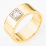 Кольцо из комбинированного золота 750 пробы c 1 бриллиантом Л11140217 фото 1