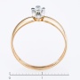 Кольцо из комбинированного золота 585 пробы c 1 бриллиантом Л30119938 фото 4