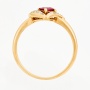 Кольцо из красного золота 585 пробы c 8 бриллиантами и 1 рубином Л28075639 фото 3