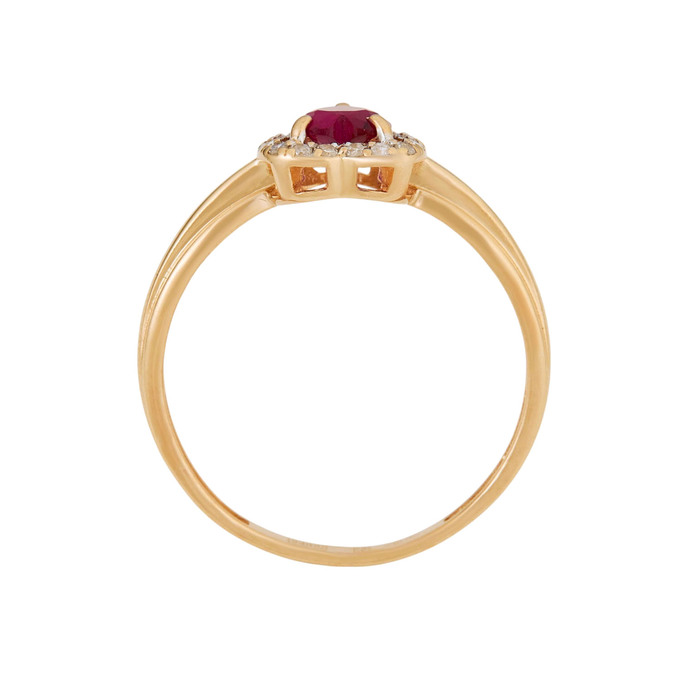 Кольцо из золота 585 пробы c бриллиантами и корундом, Л 0515 4250 за 22300