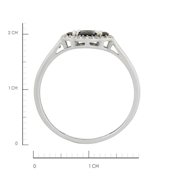 Кольцо из золота 585 пробы c сапфирами и бриллиантами, Л 4807 9183 за 24700