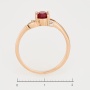 Кольцо из красного золота 585 пробы c 2 бриллиантами и 1 рубином Л30113764 фото 4