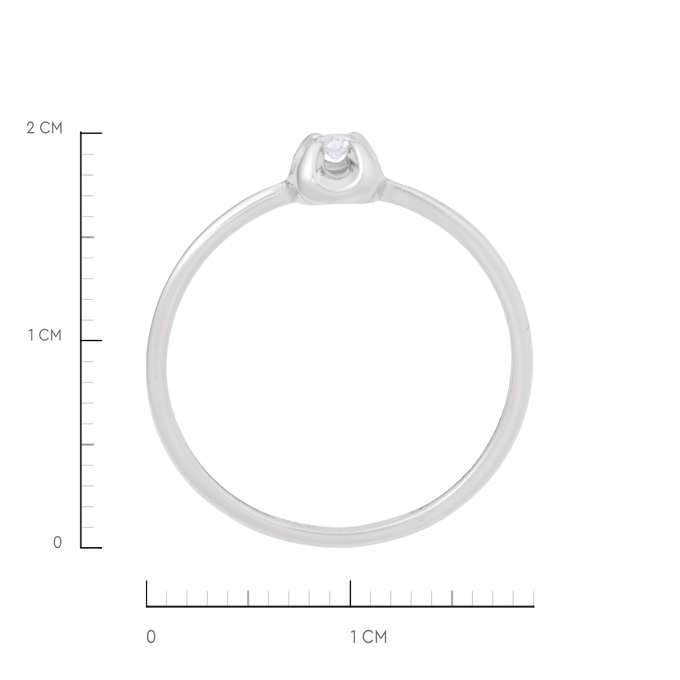 Кольцо из золота 585 пробы c бриллиантом, Л 3507 2962 за 11100