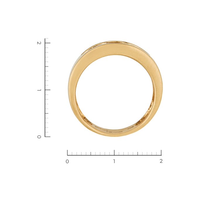Кольцо из комбинированного золота 750 пробы c 11 бриллиантами, Л 2805 3199 за 64400