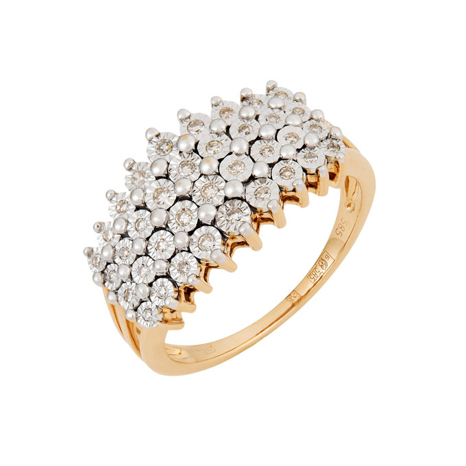 Кольцо из золота 585 пробы c бриллиантами, Л 4306 7265 за 54800