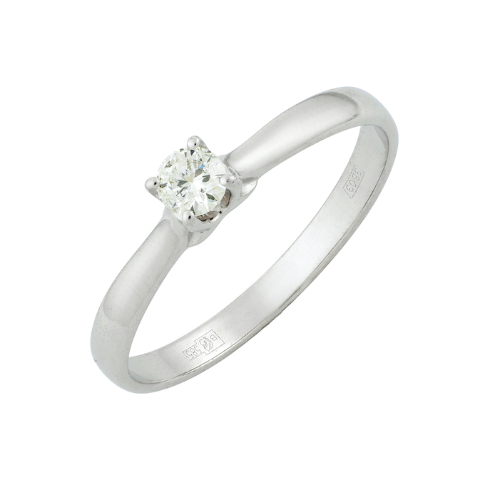 Кольцо из золота 585 пробы c бриллиантом