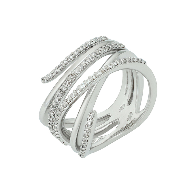 Кольцо из золота 750 пробы c бриллиантами