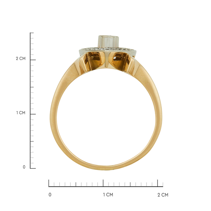 Кольцо из золота 585 пробы c бриллиантами, Л 0514 3889 за 88000