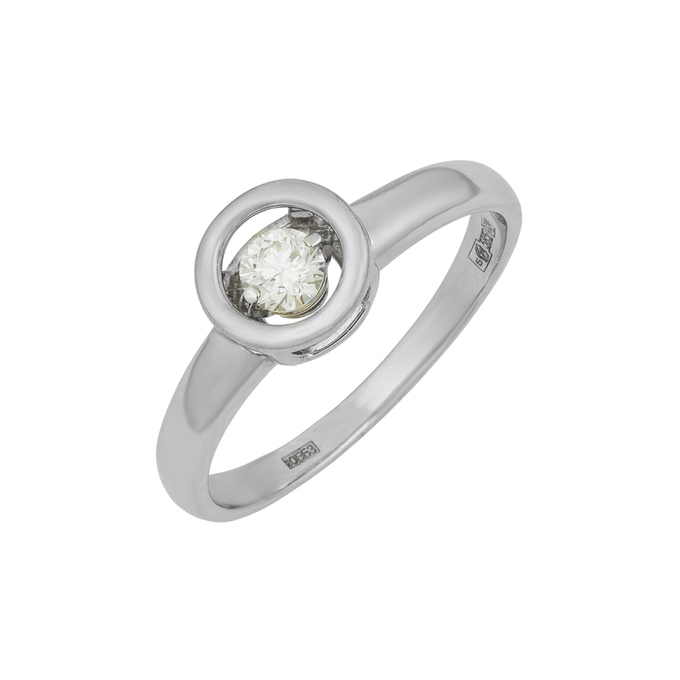 Кольцо из золота 585 пробы c бриллиантом