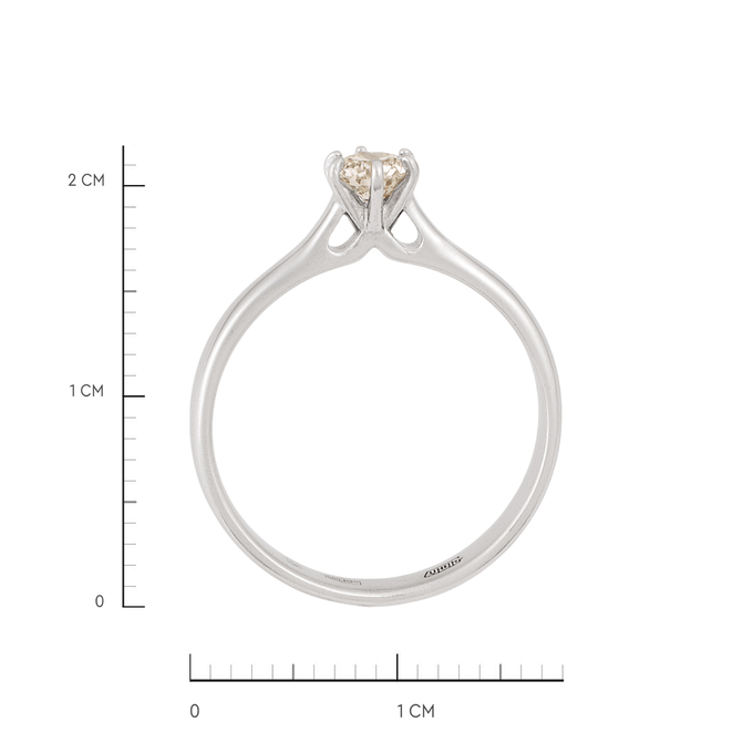 Кольцо из золота 585 пробы c бриллиантом, Л 7502 9947 за 45600